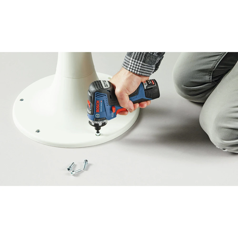 Bosch GSR12V-300HXB22 12V Max Brushless Lithium-Ion Two-Speed Hex 1/4 In. Cordless Screwdriver Kit (2 Ah) 7 Bosch GSR12V-300HXB22 12V Max Brushless Lithium-Ion Two-Speed Hex 1/4 In. Cordless Screwdriver Kit (2 Ah) - Image 7