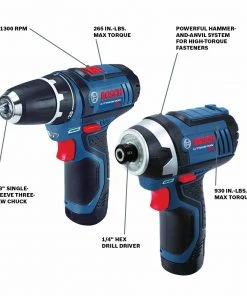 Bosch CLPK22-120 12V Lithium-Ion 3/8 In. Drill Driver And Impact Driver Combo Kit 17 Bosch CLPK22-120 12V Lithium-Ion 3/8 In. Drill Driver And Impact Driver Combo Kit -Bosch shop bshnclpk22 120 h