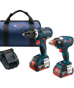 Bosch CLPK251-181 18V 4.0 Ah Cordless Lithium-Ion EC Brushless Impact Driver And Drill Driver Combo Kit