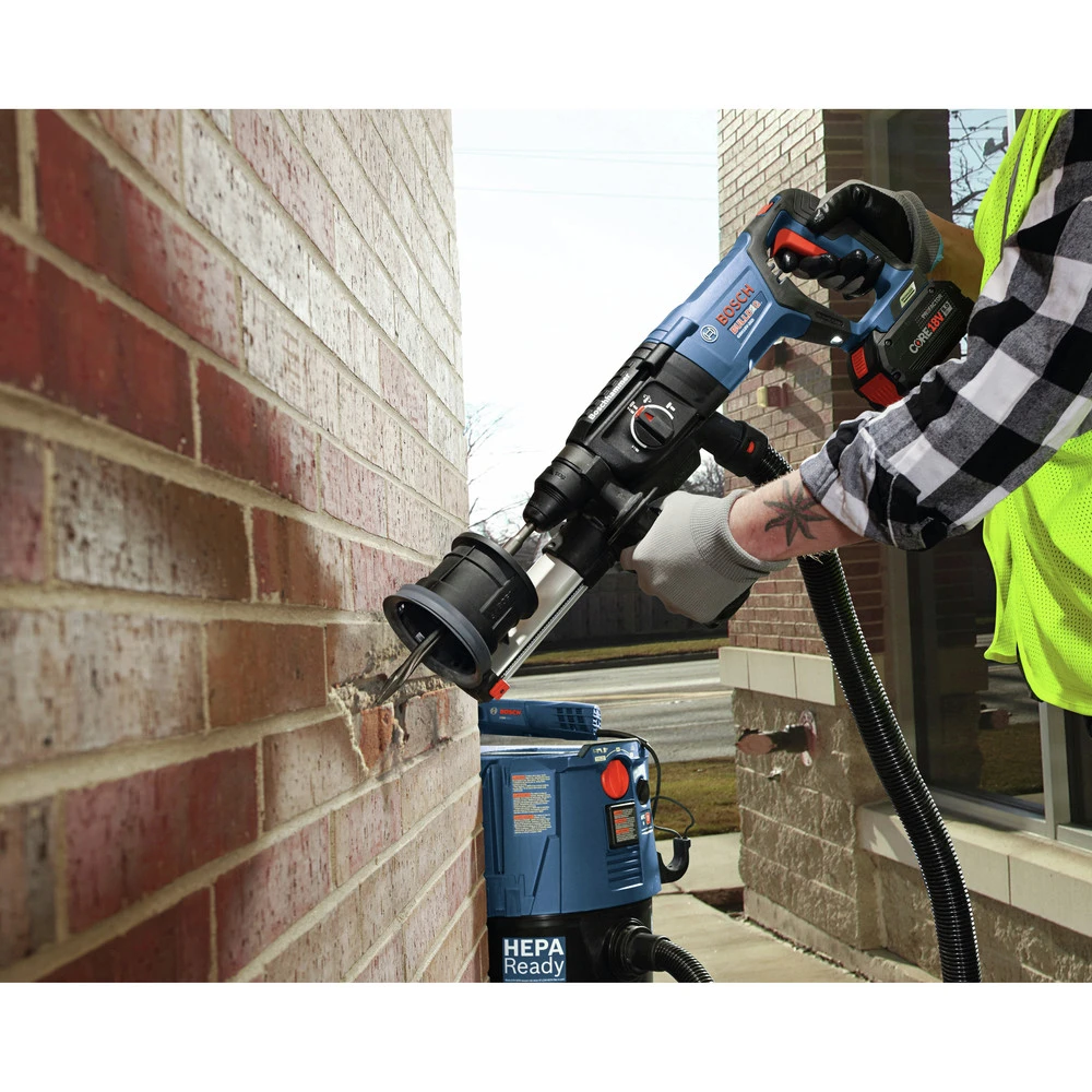 Bosch GBH18V-26DK25 Bulldog 18V EC Brushless Lithium-Ion 1 In. Cordless SDS-plus Rotary Hammer Kit With 2 Batteries (4 Ah) 10 Bosch GBH18V-26DK25 Bulldog 18V EC Brushless Lithium-Ion 1 In. Cordless SDS-plus Rotary Hammer Kit With 2 Batteries (4 Ah) - Image 10