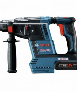 Bosch GBH18V-26K25 Bulldog 18V Brushless Lithium-Ion 1 In. Cordless SDS-plus Rotary Hammer Kit With 2 Batteries (4 Ah) -Bosch shop bshngbh18v 26k25 b