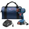 Bosch GDX18V-1600B12 18V Freak Lithium-Ion 1/4 In. And 1/2 In. Cordless Two-In-One Bit/Socket Impact Driver Kit (2 Ah)