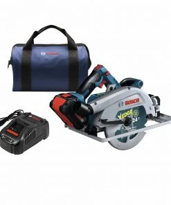 Bosch GKS18V-25GCB14 PROFACTOR 18V Cordless 7-1/4 In. Circular Saw Kit With BiTurbo Brushless Technology And Track Compatibility Kit With (1) 8 Ah Battery