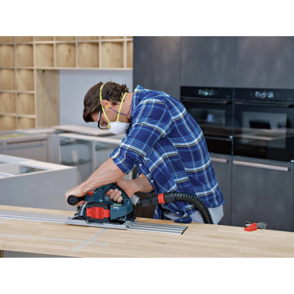 Bosch GKT18V-20GCL PROFACTOR 18V Cordless 5-1/2 In. Track Saw With BiTurbo Brushless Technology And Plunge Action (Tool Only) 10 Bosch GKT18V-20GCL PROFACTOR 18V Cordless 5-1/2 In. Track Saw With BiTurbo Brushless Technology And Plunge Action (Tool Only) - Image 10