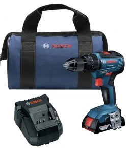 Bosch GSB18V-490B12 18V EC Brushless Lithium-ion 1/2 In. Cordless Hammer Drill/Driver Kit (2 Ah)