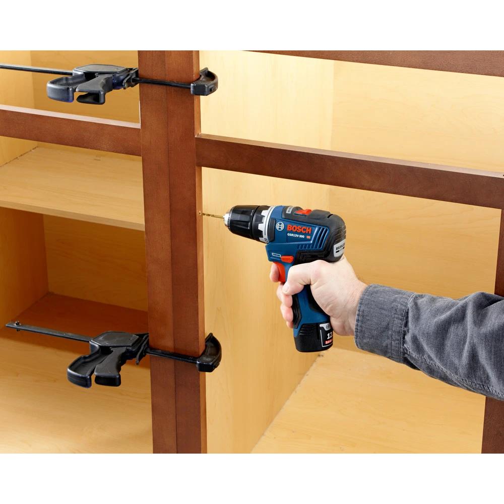 Bosch GSR12V-300B22 12V Max EC Brushless Lithium-Ion 3/8 In. Cordless Drill Driver Kit (2 Ah) 5 Bosch GSR12V-300B22 12V Max EC Brushless Lithium-Ion 3/8 In. Cordless Drill Driver Kit (2 Ah) - Image 5