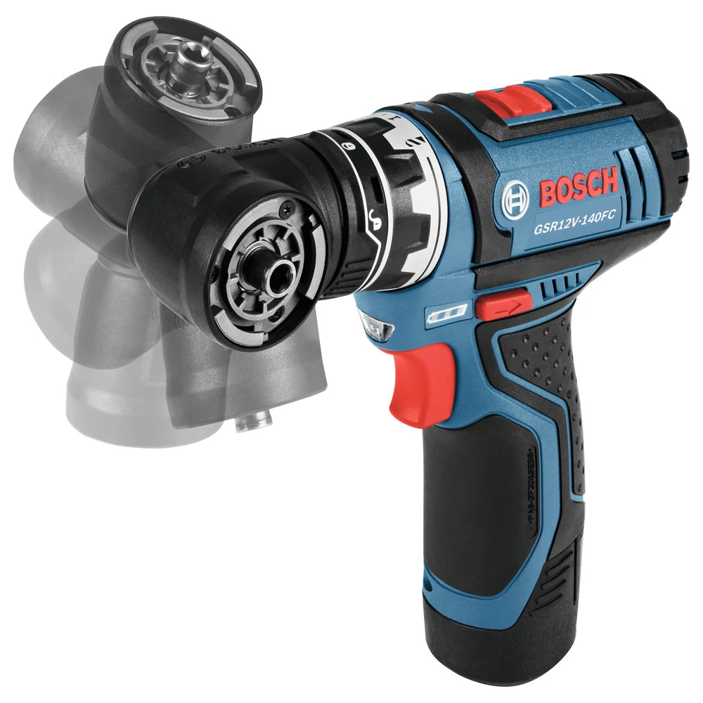 Bosch GSR12V-140FCB22 12V Max Lithium-Ion FlexiClick 5-in-1 1/4 In. Cordless Drill Driver System Kit (2 Ah) 8 Bosch GSR12V-140FCB22 12V Max Lithium-Ion FlexiClick 5-in-1 1/4 In. Cordless Drill Driver System Kit (2 Ah) - Image 8