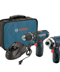 Factory Reconditioned Bosch CLPK241-120-RT 12V MAX Cordless Lithium-Ion 3/8 In. Hammer Drill & Impact Driver Combo Kit