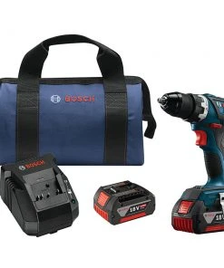 Factory Reconditioned Bosch DDS183-01-RT 18V Lithium-Ion EC Brushless Compact Tough 1/2 In. Cordless Drill Driver Kit (4 Ah)