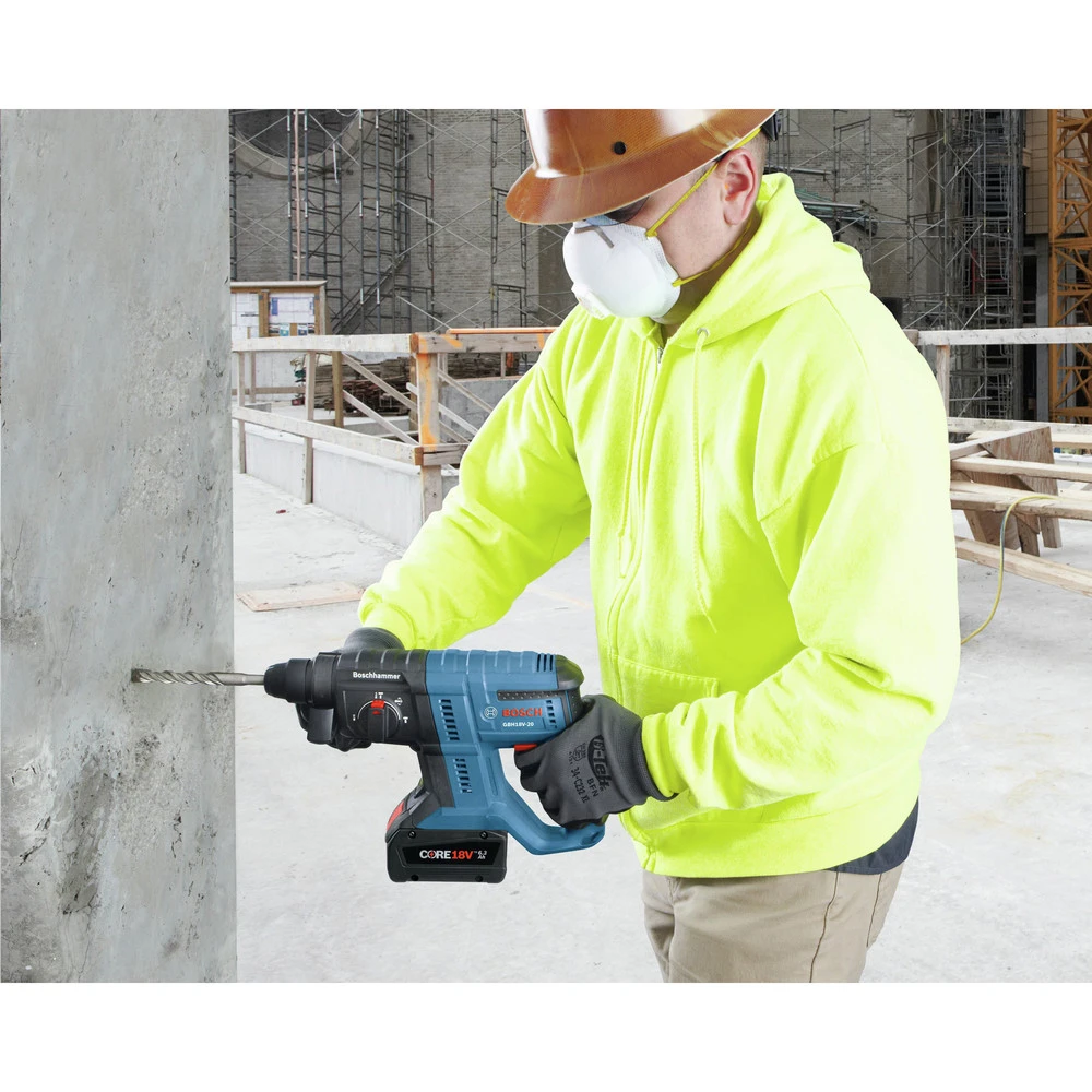 Factory Reconditioned Bosch GBH18V-20N-RT 18V Compact Lithium-Ion 3/4 In. Cordless SDS-plus Rotary Hammer (Tool Only) 6 Factory Reconditioned Bosch GBH18V-20N-RT 18V Compact Lithium-Ion 3/4 In. Cordless SDS-plus Rotary Hammer (Tool Only) - Image 6