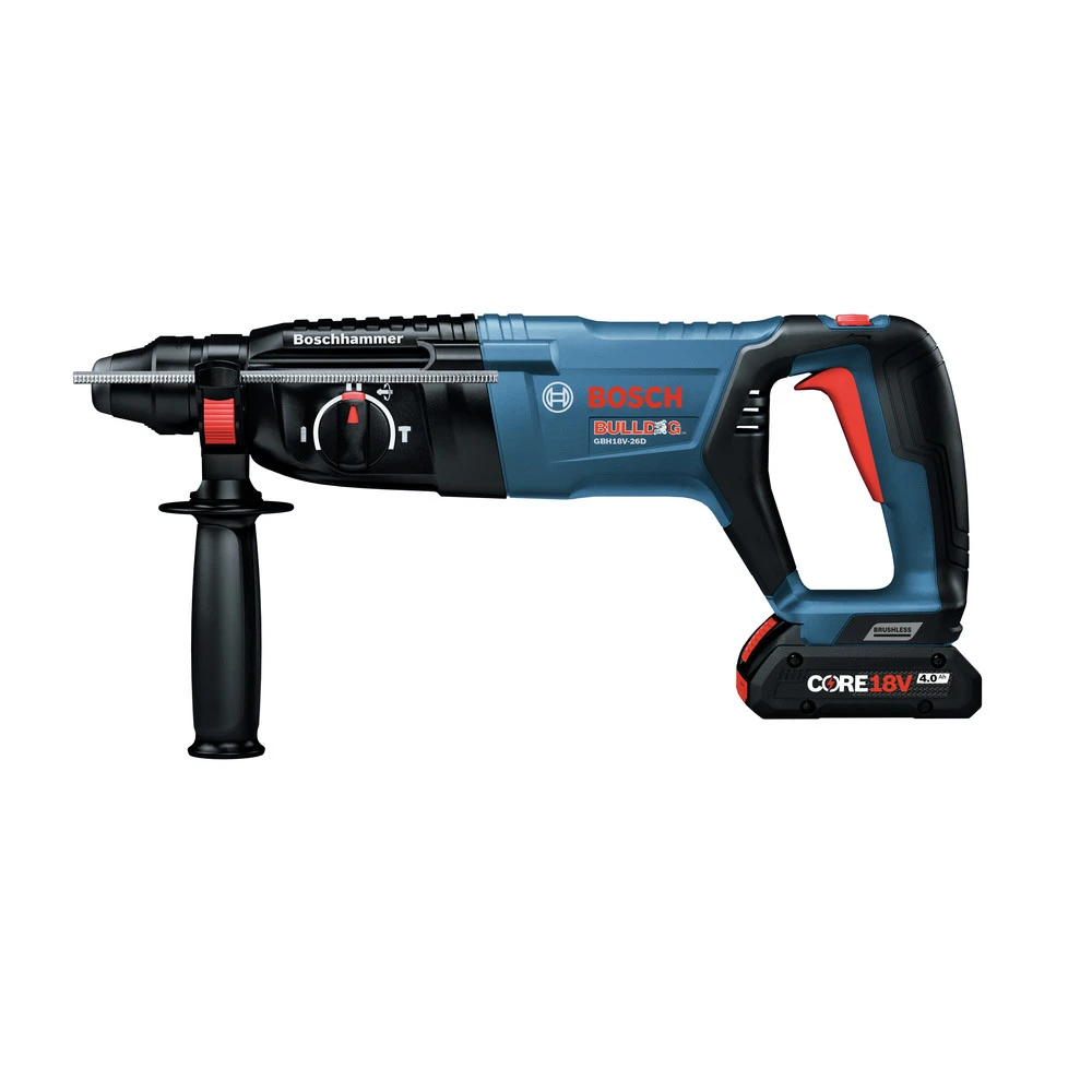 Factory Reconditioned Bosch GBH18V-26DK15-RT 18V EC Brushless Lithium-Ion SDS-Plus Bulldog 1 In. Cordless Rotary Hammer Kit (4 Ah) 3 Factory Reconditioned Bosch GBH18V-26DK15-RT 18V EC Brushless Lithium-Ion SDS-Plus Bulldog 1 In. Cordless Rotary Hammer Kit (4 Ah) - Image 3