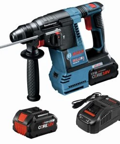 Factory Reconditioned Bosch GBH18V-26K24A-RT Bulldog 18V Brushless Lithium-Ion 1 In. Cordless SDS-Plus Rotary Hammer Kit With 2 Batteries (8 Ah)