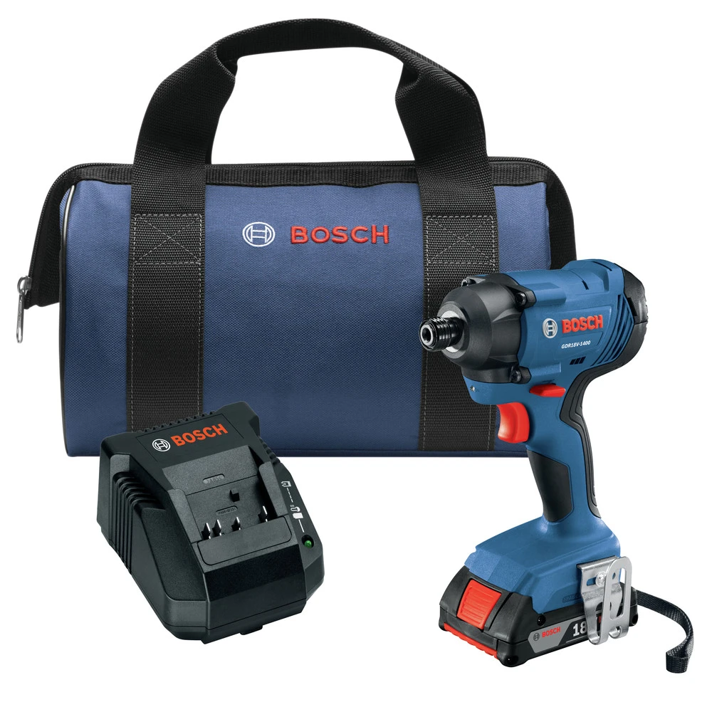 Factory Reconditioned Bosch GDR18V-1400B12-RT 18V Compact Lithium-Ion 1/4 In. Cordless Hex Impact Driver Kit (2 Ah) 1 Factory Reconditioned Bosch GDR18V-1400B12-RT 18V Compact Lithium-Ion 1/4 In. Cordless Hex Impact Driver Kit (2 Ah)