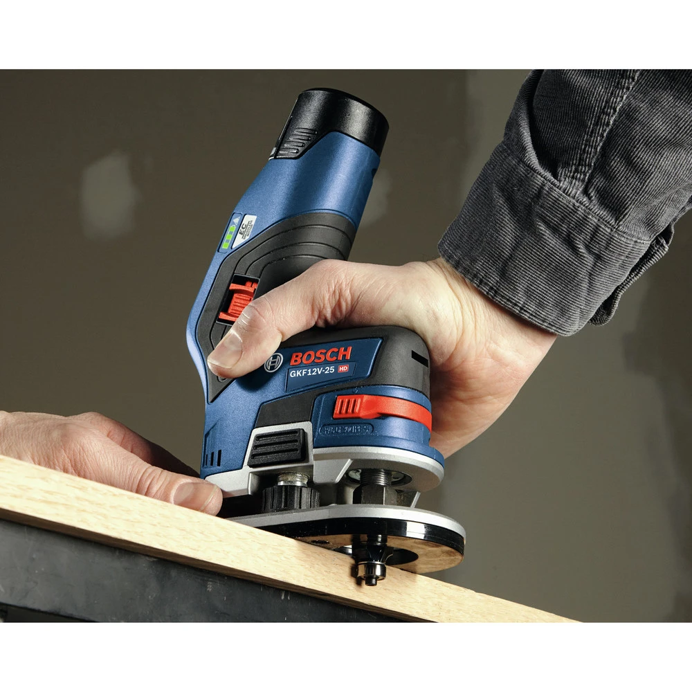 Factory Reconditioned Bosch GKF12V-25N-RT 12V Max Brushless Lithium-Ion 1/4 In. Cordless Palm Edge Router (Tool Only) 7 Factory Reconditioned Bosch GKF12V-25N-RT 12V Max Brushless Lithium-Ion 1/4 In. Cordless Palm Edge Router (Tool Only) - Image 7