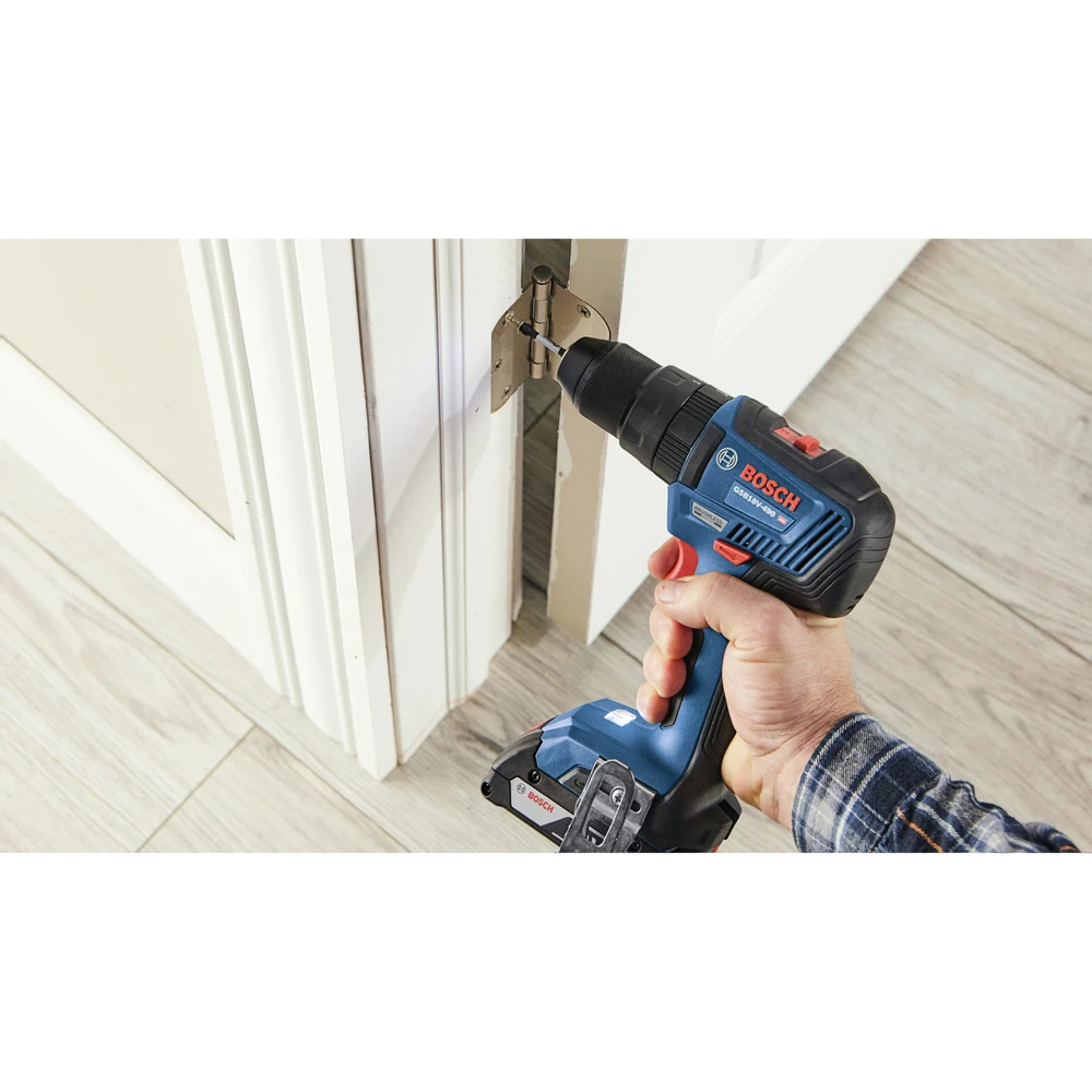 Factory Reconditioned Bosch GSB18V-490B12-RT 18V EC Brushless Lithium-Ion 1/2 In. Cordless Hammer Drill Driver Kit (2 Ah) 5 Factory Reconditioned Bosch GSB18V-490B12-RT 18V EC Brushless Lithium-Ion 1/2 In. Cordless Hammer Drill Driver Kit (2 Ah) - Image 5