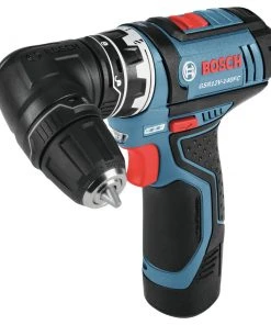 Factory Reconditioned Bosch GSR12V-140FCB22-RT 12V Lithium-Ion Max FlexiClick 5-In-1 1/4 In. Cordless Drill Driver System Kit (2 Ah) -Bosch shop bshrgsr12v 140fcb22 rt b