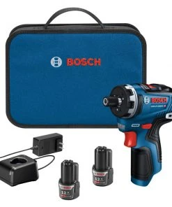 Factory Reconditioned Bosch GSR12V-300HXB22-RT 12V Max Brushless Lithium-Ion 1/4 In. Cordless Hex Two-Speed Screwdriver Kit With 2 Batteries (2.0 Ah)