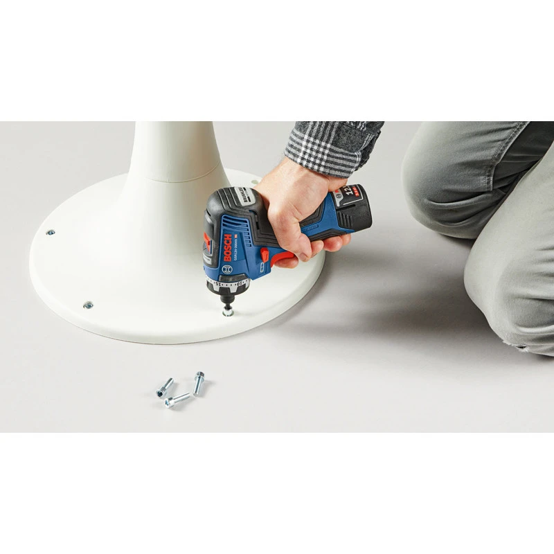 Factory Reconditioned Bosch GSR12V-300HXB22-RT 12V Max Brushless Lithium-Ion 1/4 In. Cordless Hex Two-Speed Screwdriver Kit With 2 Batteries (2.0 Ah) 6 Factory Reconditioned Bosch GSR12V-300HXB22-RT 12V Max Brushless Lithium-Ion 1/4 In. Cordless Hex Two-Speed Screwdriver Kit With 2 Batteries (2.0 Ah) - Image 6