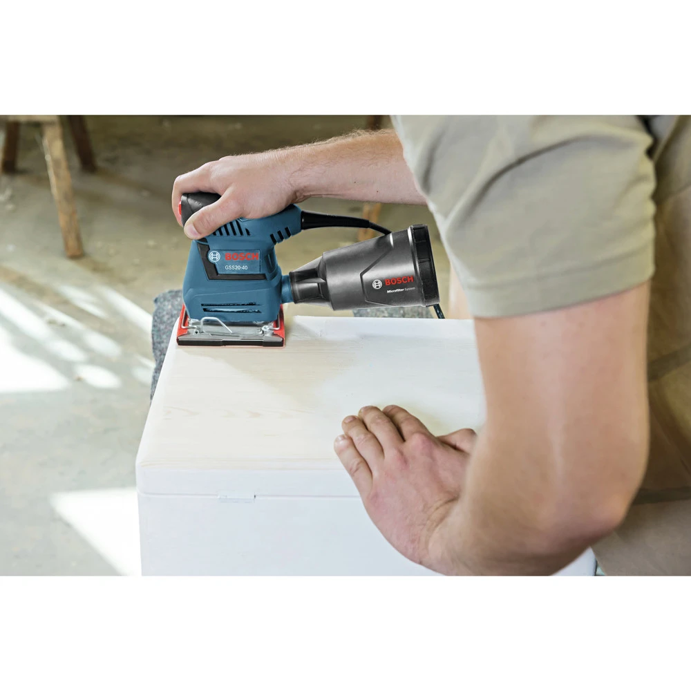 Factory Reconditioned Bosch GSS20-40-RT 2.0 Amp 1/4-Sheet Orbital Finishing Sander 6 Factory Reconditioned Bosch GSS20-40-RT 2.0 Amp 1/4-Sheet Orbital Finishing Sander - Image 6