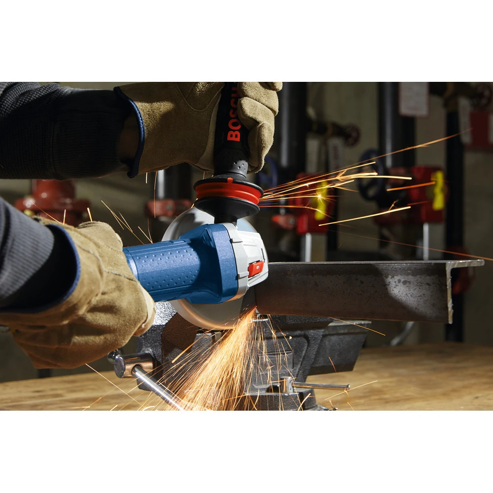 Factory Reconditioned Bosch GWS10-45DE-RT 120V 10 Amp Ergonomic 4-1/2 in. Angle Grinder with No Lock-On Paddle Switch Factory Reconditioned Bosch GWS10-45DE-RT 120V 10 Amp Ergonomic 4-1/2 In. Angle Grinder With No Lock-On Paddle Switch -Bosch shop bshrgws10 45de rt c