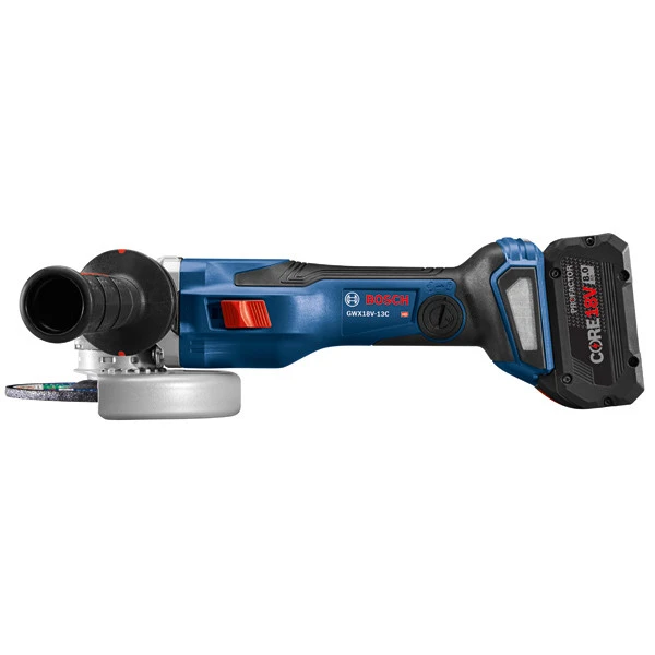 Factory Reconditioned Bosch GWX18V-13CB14-RT PROFACTOR 18V Spitfire X-LOCK Connected-Ready 5 - 6 In. Cordless Angle Grinder Kit With Slide Switch (8.0 Ah) 4 Factory Reconditioned Bosch GWX18V-13CB14-RT PROFACTOR 18V Spitfire X-LOCK Connected-Ready 5 - 6 In. Cordless Angle Grinder Kit With Slide Switch (8.0 Ah) - Image 4