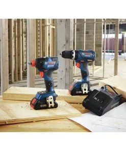 Factory Reconditioned Bosch GXL18V-251B25-RT 18V Lithium-Ion Brushless Freak 1/4 In. And 1/2 In. 2-in-1 Bit/Socket Impact Driver / 1/2 In. Hammer Drill Driver Combo Kit (4 Ah) -Bosch shop bshrgxl18v 251b25 rt f