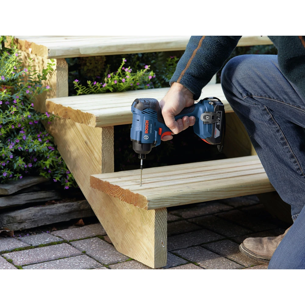 Factory Reconditioned Bosch GXL18V-26B22-RT 18V Lithium-Ion 2 Ah Compact Drill Driver / Hex Impact Driver Combo Kit 7 Factory Reconditioned Bosch GXL18V-26B22-RT 18V Lithium-Ion 2 Ah Compact Drill Driver / Hex Impact Driver Combo Kit - Image 7