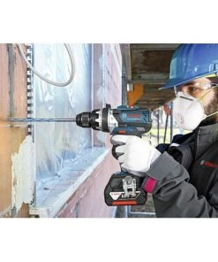 Factory Reconditioned Bosch HDH183-01-RT 18V 4.0 Ah EC Cordless Li-Ion Brushless Brute Tough 1/2 In. Hammer Drill Driver Kit -Bosch shop bshrhdh18301rt d