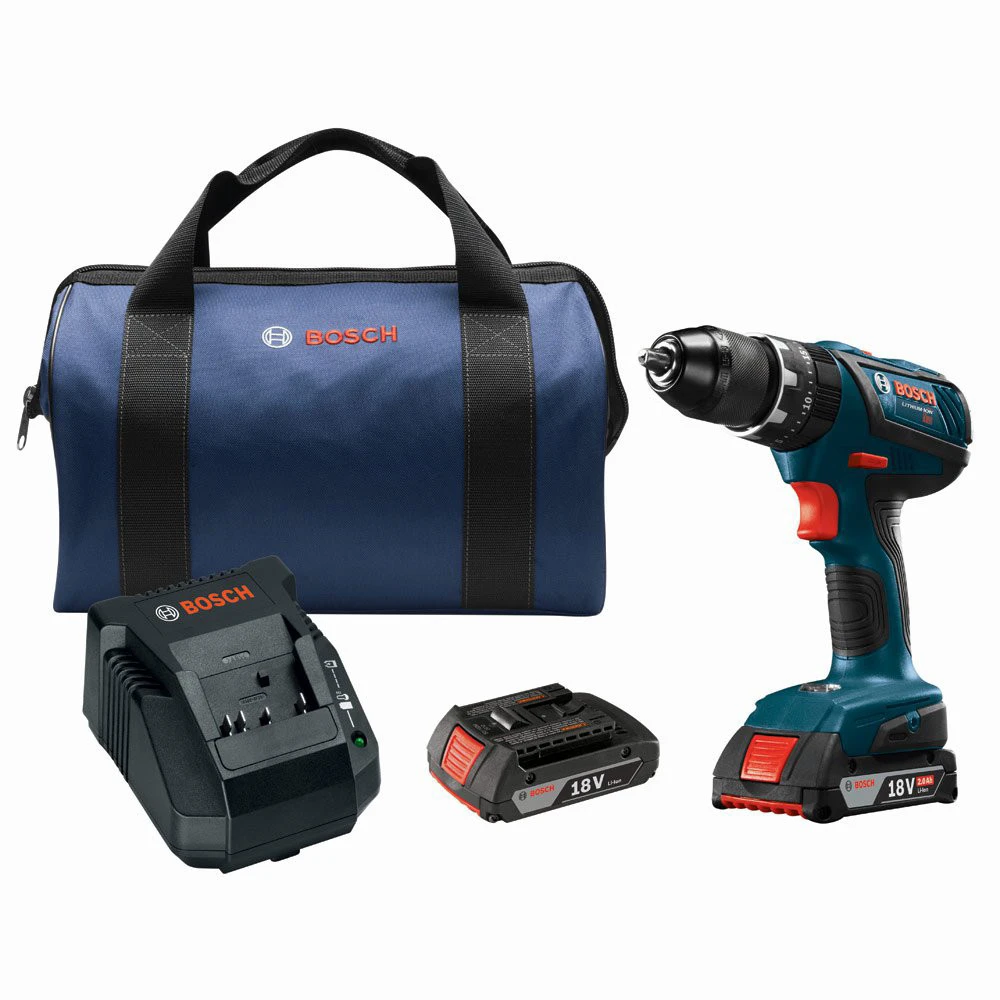 Factory Reconditioned Bosch HDS181A-02-RT 18V Lithium-Ion 1/2 In. Cordless Hammer Drill Driver Kit (2 Ah) 1 Factory Reconditioned Bosch HDS181A-02-RT 18V Lithium-Ion 1/2 In. Cordless Hammer Drill Driver Kit (2 Ah)