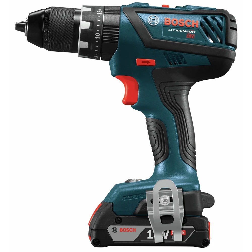Factory Reconditioned Bosch HDS181A-02-RT 18V Lithium-Ion 1/2 In. Cordless Hammer Drill Driver Kit (2 Ah) 2 Factory Reconditioned Bosch HDS181A-02-RT 18V Lithium-Ion 1/2 In. Cordless Hammer Drill Driver Kit (2 Ah) - Image 2