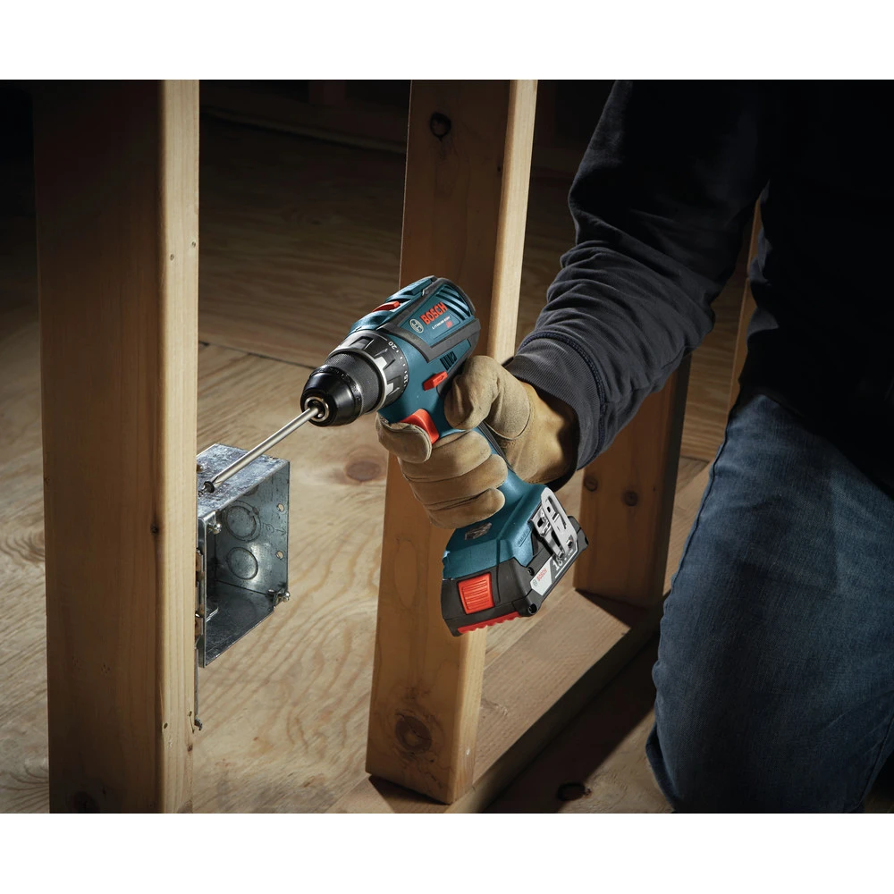 Factory Reconditioned Bosch HDS181A-02-RT 18V Lithium-Ion 1/2 In. Cordless Hammer Drill Driver Kit (2 Ah) 3 Factory Reconditioned Bosch HDS181A-02-RT 18V Lithium-Ion 1/2 In. Cordless Hammer Drill Driver Kit (2 Ah) - Image 3