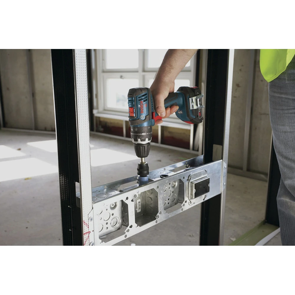 Factory Reconditioned Bosch HDS181A-02-RT 18V Lithium-Ion 1/2 In. Cordless Hammer Drill Driver Kit (2 Ah) 4 Factory Reconditioned Bosch HDS181A-02-RT 18V Lithium-Ion 1/2 In. Cordless Hammer Drill Driver Kit (2 Ah) - Image 4