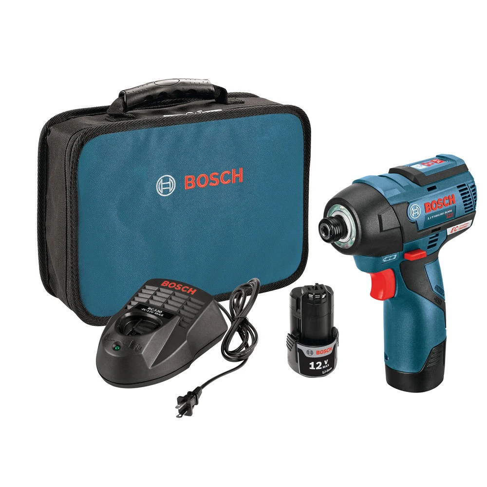 Factory Reconditioned Bosch PS42-02-RT 12V MAX 2.0 Ah Cordless Lithium-Ion EC Brushless 1/4 In. Hex Impact Driver Kit 1 Factory Reconditioned Bosch PS42-02-RT 12V MAX 2.0 Ah Cordless Lithium-Ion EC Brushless 1/4 In. Hex Impact Driver Kit