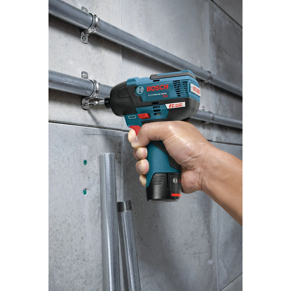Factory Reconditioned Bosch PS42-02-RT 12V MAX 2.0 Ah Cordless Lithium-Ion EC Brushless 1/4 In. Hex Impact Driver Kit 6 Factory Reconditioned Bosch PS42-02-RT 12V MAX 2.0 Ah Cordless Lithium-Ion EC Brushless 1/4 In. Hex Impact Driver Kit - Image 6