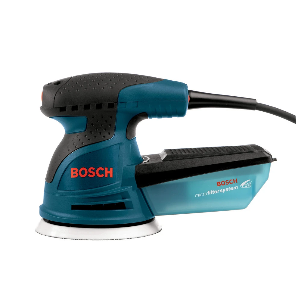 Factory Reconditioned Bosch ROS20VSC-RT 5 In. VS Palm Random Orbit Sander Kit With Canvas Carrying Bag 1 Factory Reconditioned Bosch ROS20VSC-RT 5 In. VS Palm Random Orbit Sander Kit With Canvas Carrying Bag
